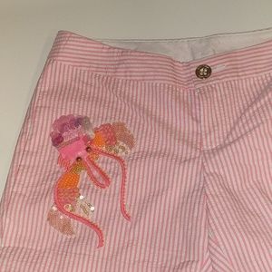 NWT 0&2 Lilly Pulitzer seersucker lobster shorts